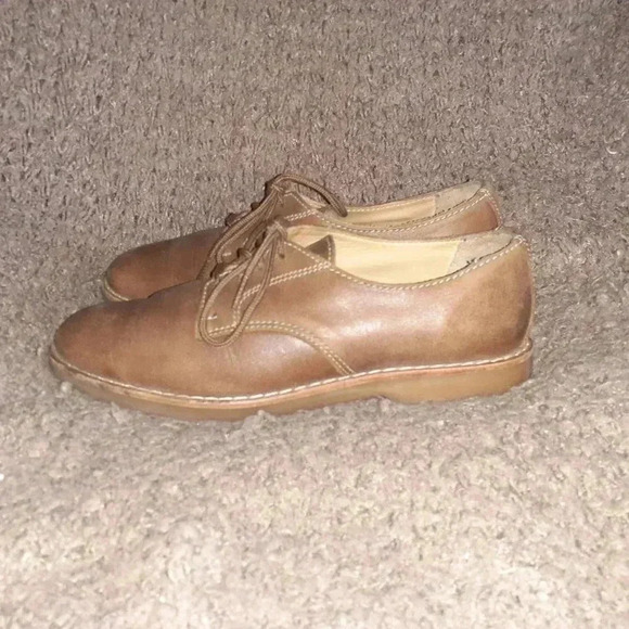 ROOTS CANADA-Vintage Brown Leather Oxfords-Latex Rubber Soles-Sz 8D-Excellent - Picture 2 of 7